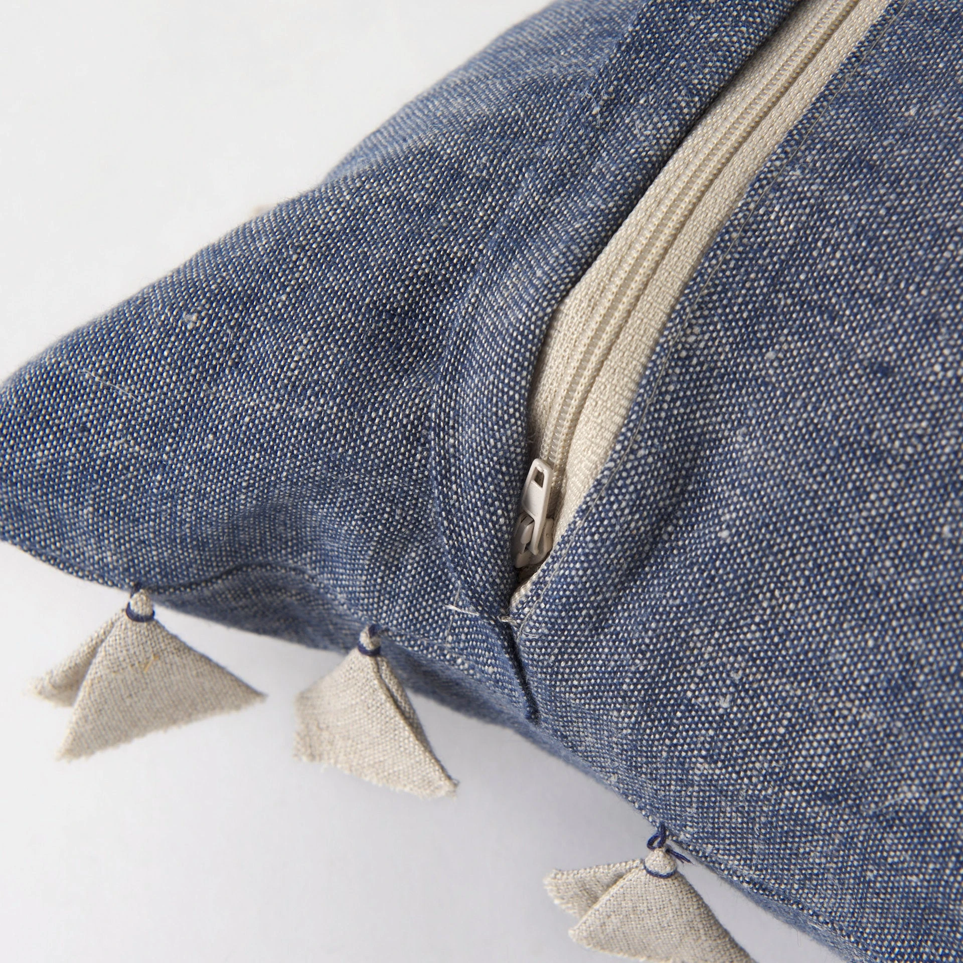 Outlet 👏 Mercana Joelle Blue And Beige Color Blocked W/Tassels Rectangle Decorative Pillow Cover ❤️ 8 Outlet 👏 Mercana Joelle Blue And Beige Color Blocked W/Tassels Rectangle Decorative Pillow Cover ❤️ - Image 8