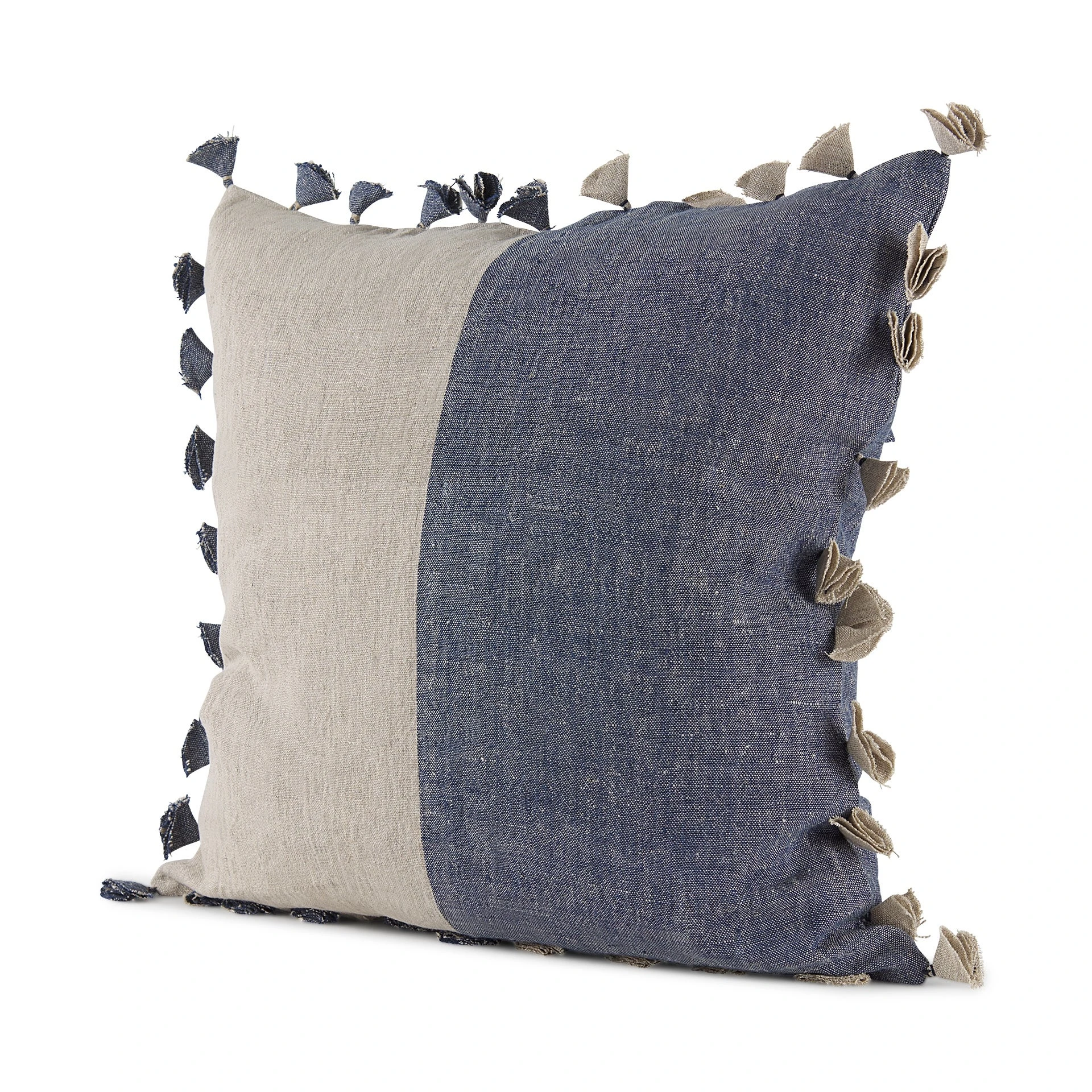Outlet 👏 Mercana Joelle Blue And Beige Color Blocked W/Tassels Rectangle Decorative Pillow Cover ❤️ 10 Outlet 👏 Mercana Joelle Blue And Beige Color Blocked W/Tassels Rectangle Decorative Pillow Cover ❤️ - Image 10