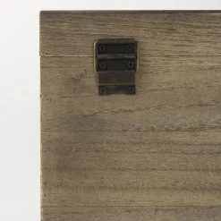 Cheapest 👍 Mercana Josh 15.9L X 11.6W X 8.3H Set Of Two Light Brown Wood W/ Metal Detail Boxes - 15.9L X 11.6W X 8.3H ✔️ -Mercana Shop Josh 15.9L x 11.6W x 8.3H Set Of Two Light Brown Wood W Metal Detail Boxes 7