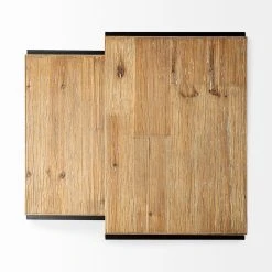 Outlet 👏 Mercana Karissa Brown Wood/ Black Metal Nesting Tables (Set Of 2) - 19.3L X 13.0W X 24.8H 🎁 -Mercana Shop Karissa 28Set of 229 19.3L x 13W x 24.8H Light Brown Wood Top W Black Metal Base Nesting Accent Tables 6