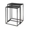 Budget 💯 Mercana Kasey (Set Of 2) 17.7L X 12.6W X 24.4H Galvanized Metal Nesting Accent Tables - 17.7L X 12.6W X 24.4H 👍