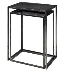 Budget 💯 Mercana Kasey (Set Of 2) 17.7L X 12.6W X 24.4H Galvanized Metal Nesting Accent Tables - 17.7L X 12.6W X 24.4H 👍 -Mercana Shop Kasey 28Set of 229 17.7L x 12.6W x 24.4H Galvanized Metal Nesting Accent Tables 4
