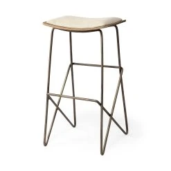 Coupon 🔔 Mercana Katniss 26" Total Height Cream Fabric Seat Gold Metal Frame Counter Stool 😀 -Mercana Shop Katniss 2622 Total Height Cream Fabric Seat Gold Metal Frame Counter Stool 11