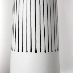 Promo ⌛ Mercana Kira I Small White Pinstripe Ceramic Vase 🌟 -Mercana Shop Kira I Small White Pinstripe Ceramic Vase 3