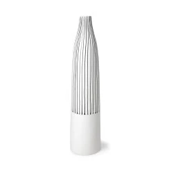 Promo ⌛ Mercana Kira I Small White Pinstripe Ceramic Vase 🌟 -Mercana Shop Kira I Small White Pinstripe Ceramic Vase 7