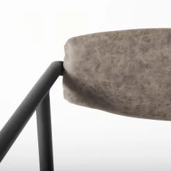 Coupon 🧨 Mercana Langston Brown Faux-Leather Seat Black Iron Frame Dining Chair - 21.0L X 22.5W X 31.0H 💯 -Mercana Shop Langston Brown Faux Leather Seat Black Iron Frame Dining Chair 6