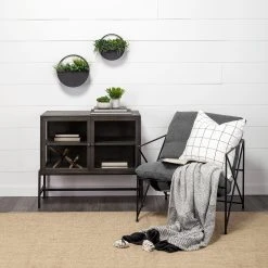 Promo 😍 Mercana Leonidas Grey Fabric Wrap W/Black Metal Frame Accent Chair - 28.5" W X 29.5" D X 34.0" H ⌛ -Mercana Shop Leonidas Grey Fabric Wrap Black Metal Frame Accent Chair 12