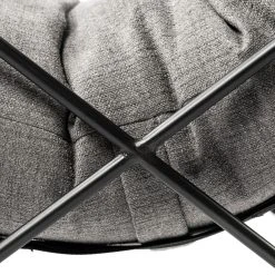 Promo 😍 Mercana Leonidas Grey Fabric Wrap W/Black Metal Frame Accent Chair - 28.5" W X 29.5" D X 34.0" H ⌛ -Mercana Shop Leonidas Grey Fabric Wrap Black Metal Frame Accent Chair 8