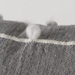 Brand new ⌛ Mercana Linda 13 X 21 Navy And Cream With White Detail Decorative Pillow Cover 🎉 -Mercana Shop Linda 13 x 21 Navy And Cream With White Detail Decorative Pillow Cover 11