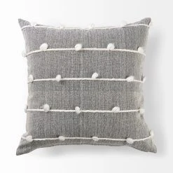 Brand new ⌛ Mercana Linda 13 X 21 Navy And Cream With White Detail Decorative Pillow Cover 🎉 -Mercana Shop Linda 13 x 21 Navy And Cream With White Detail Decorative Pillow Cover 9