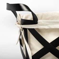 Cheapest ✨ Mercana Liya 18L X 15W Black Metal Basket With Cream Fabric Liner 🌟 -Mercana Shop Liya 18L x 15W Black Metal Basket with Cream Fabric Liner 3