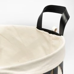 Cheapest ✨ Mercana Liya 18L X 15W Black Metal Basket With Cream Fabric Liner 🌟 -Mercana Shop Liya 18L x 15W Black Metal Basket with Cream Fabric Liner 4