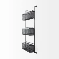 Cheap ๐ Mercana Macrinus Black Metal W/ Mesh Baskets Wall Mounted Shelf - 23.4"W X 5.5"D X 38.6"H ๐ฏ 9 Cheap ๐ Mercana Macrinus Black Metal W/ Mesh Baskets Wall Mounted Shelf - 23.4"W X 5.5"D X 38.6"H ๐ฏ -Mercana Shop Macrinus 23.4L x 5.5W x 38.6H Black Metal W Mesh Wall Mounted Shelf 2