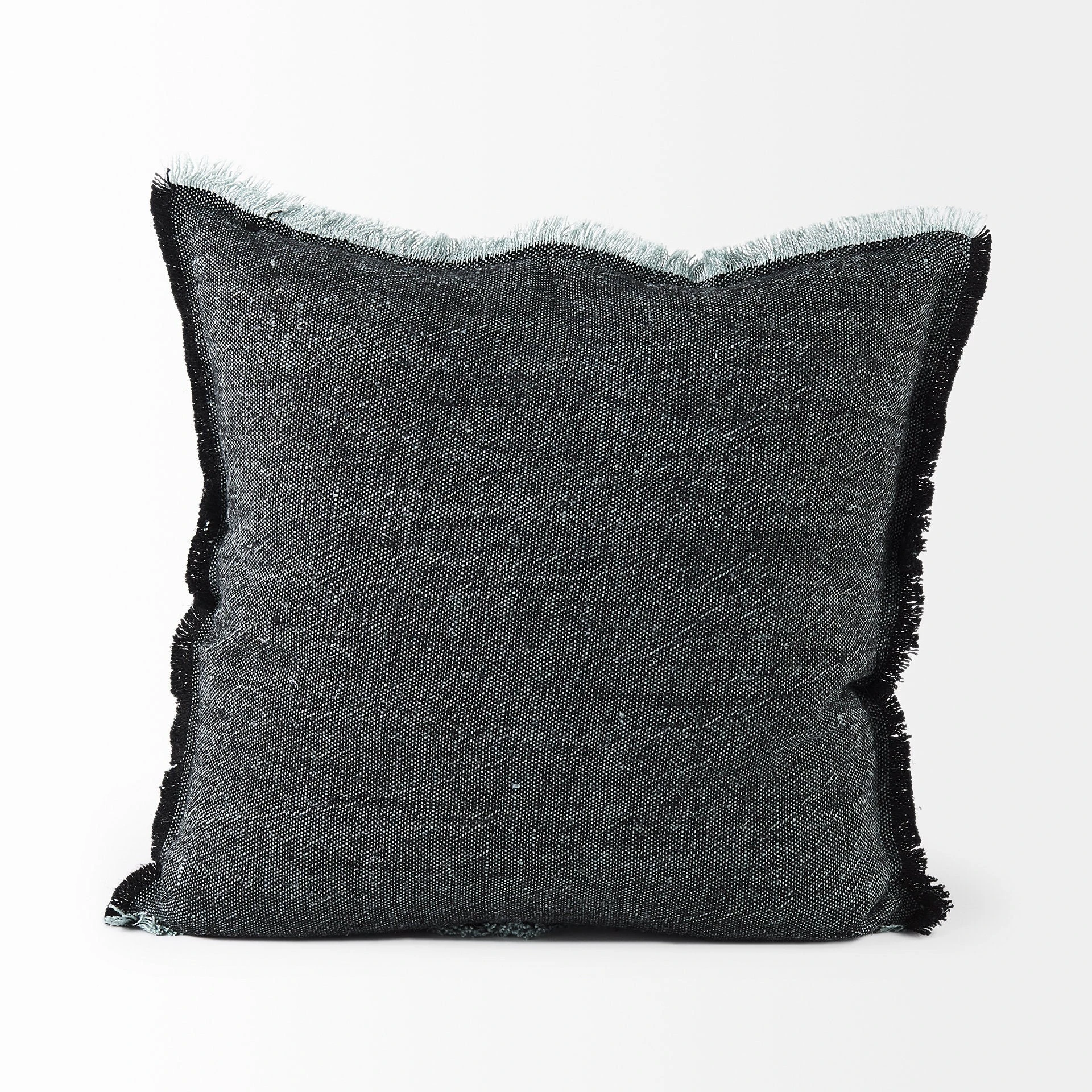 Hot Sale โ Mercana Malia Dark Gray Fabric W/ Teal Fringed Edges Pillow Cover ๐งจ 11 Hot Sale โ Mercana Malia Dark Gray Fabric W/ Teal Fringed Edges Pillow Cover ๐งจ - Image 11