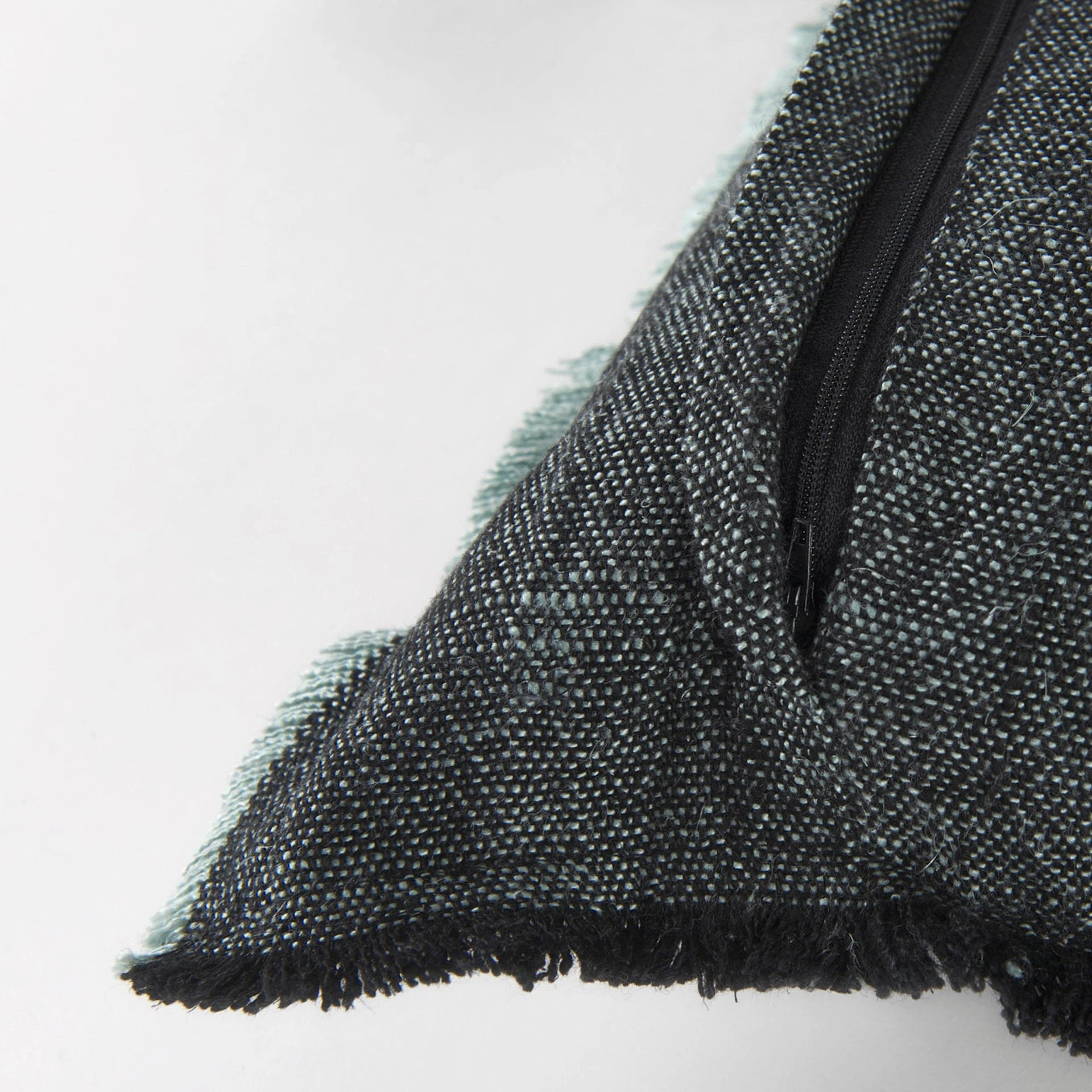 Hot Sale โ Mercana Malia Dark Gray Fabric W/ Teal Fringed Edges Pillow Cover ๐งจ 8 Hot Sale โ Mercana Malia Dark Gray Fabric W/ Teal Fringed Edges Pillow Cover ๐งจ - Image 8