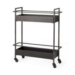 Cheapest 🧨 Mercana Masataka Metal Frame Two-Tier W/Metal Shelves Rectangular Bar Cart 🎁
