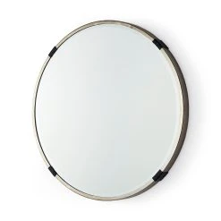 Cheapest ๐ Mercana Melissa 23" Small Round Gold Metal Wall Mirror ๐