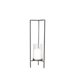 Best deal 💯 Mercana Abigail II Small Gunmetal Gray Metal Table Candle Holder ✔️