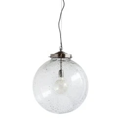 Top 10 ✨ Mercana Bleeker II Silver Metal Seeded Glass Globe Pendant Light 🔥
