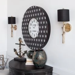Wholesale 👏 Mercana Calabash II Black Metal Wall Clock ⭐ -Mercana Shop Mercana Calabash II Black Metal Wall Clock 26ab37ce 1e95 41cb 9288 5f303712a761
