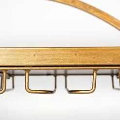 Buy ⌛ Mercana Carola Gold Frame Two-Tier Glass Shelves W/Stemware Holder Bar Cart - 36.25L X 18.0W X 40.25H 🎁 -Mercana Shop Mercana Carola Gold Frame Two Tier Glass Shelves w Stemware Holder Bar Cart 8