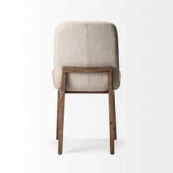 Wholesale 😀 Mercana David Diamond Tufted Cream Fabric Wrap W/Brown Wood Base Dining Chair - 19"W X 25"D X 35"H ✨ -Mercana Shop Mercana David I Dining Chair 3