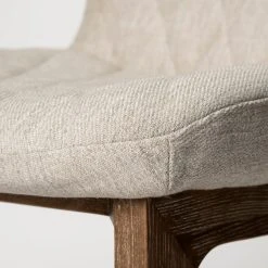 Wholesale 😀 Mercana David Diamond Tufted Cream Fabric Wrap W/Brown Wood Base Dining Chair - 19"W X 25"D X 35"H ✨ -Mercana Shop Mercana David I Dining Chair 5