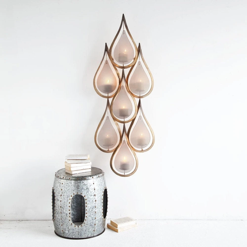 Hot Sale โญ Mercana Edidon Gold Metal Tear Drop Candle Display - 20.1"W X 6"D X 52"H ๐ 5 Hot Sale โญ Mercana Edidon Gold Metal Tear Drop Candle Display - 20.1"W X 6"D X 52"H ๐ - Image 5