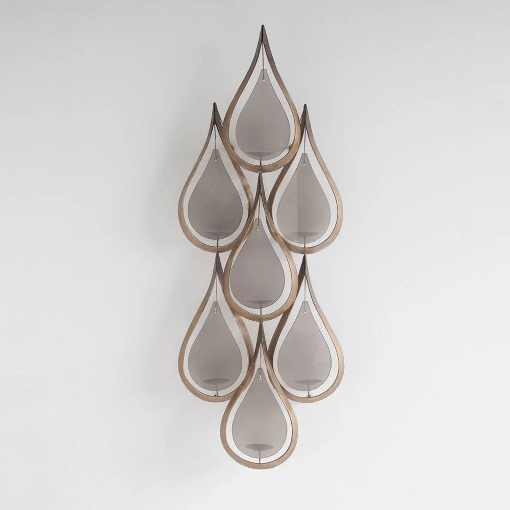 Hot Sale โญ Mercana Edidon Gold Metal Tear Drop Candle Display - 20.1"W X 6"D X 52"H ๐ 1 Hot Sale โญ Mercana Edidon Gold Metal Tear Drop Candle Display - 20.1"W X 6"D X 52"H ๐