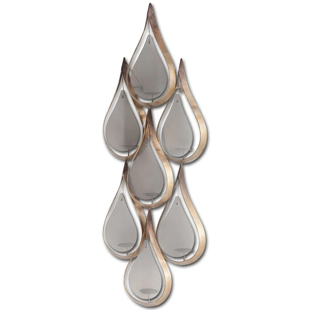 Hot Sale โญ Mercana Edidon Gold Metal Tear Drop Candle Display - 20.1"W X 6"D X 52"H ๐ 2 Hot Sale โญ Mercana Edidon Gold Metal Tear Drop Candle Display - 20.1"W X 6"D X 52"H ๐ - Image 2