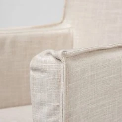 Discount ✔️ Mercana Elbert II Cream Fabric Slip-Cover W/ Brown Solid Wood Frame Dining Chair - 23.5"W X 22"D X 35.5"H 😍 -Mercana Shop Mercana Elbert I Dining Chair 5