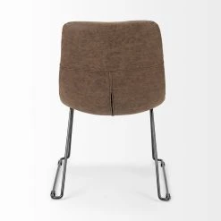 Cheap ❤️ Mercana Sawyer I Brown Faux-Leather Seat W/Black Iron Frame Dining Chair - 22"W X 25"D X 35"H 👏 -Mercana Shop Mercana Finn II 28Set of 229 Dining Chair 3