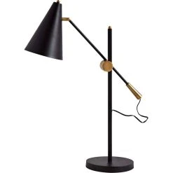 Best Pirce ❤️ Mercana Fragon II (26"H) Black/Gold Metal Adjustable Cone Shade Table Lamp - 9.0L X 9.0W X 26.0H 😉
