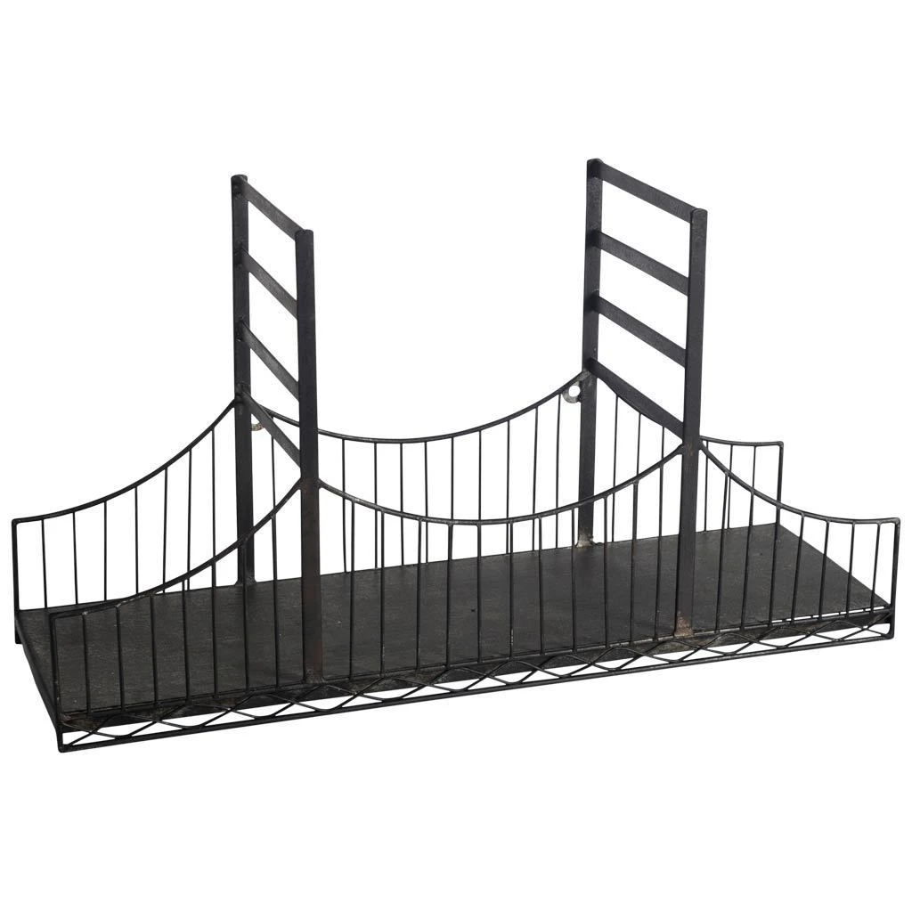 Best Sale 👏 Mercana Fran Black Metal Bridge Shelf - Small 🤩 2 Best Sale 👏 Mercana Fran Black Metal Bridge Shelf - Small 🤩 - Image 2