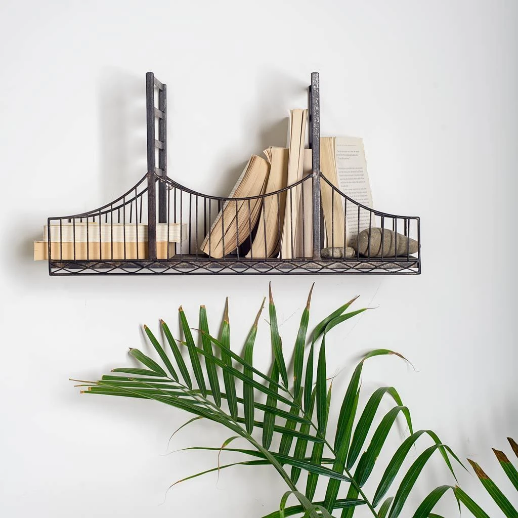 Best Sale 👏 Mercana Fran Black Metal Bridge Shelf - Small 🤩 1 Best Sale 👏 Mercana Fran Black Metal Bridge Shelf - Small 🤩