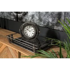 New ⌛ Mercana Gaston Metal Circular Table Clock - 11.8L X 3.1W X 11.4H 👏 -Mercana Shop Mercana Gaston Table Clock 2