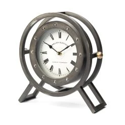 New ⌛ Mercana Gaston Metal Circular Table Clock - 11.8L X 3.1W X 11.4H 👏