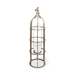 Coupon 😉 Mercana Gerson I Large Cage-Style Gold Metal Candle Holder Lantern 🔥