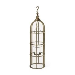 Coupon 😉 Mercana Gerson I Large Cage-Style Gold Metal Candle Holder Lantern 🔥 -Mercana Shop Mercana Gerson I Large Cage Style Gold Metal Candle Holder Lantern