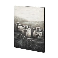 Cheap ๐ Mercana Happy Heard (36x48) Large Vertical Farmhouse Cows Original Hand Painted On Wood Oil Painting โ๏ธ