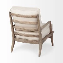 New 🔥 Mercana Harman II Off-White Fabric Seat W/ Ash Wood Frame Accent Chair - 24" W X 30" D X 31"H 🧨 -Mercana Shop Mercana Harman II Chair 4