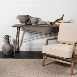 New 🔥 Mercana Harman II Off-White Fabric Seat W/ Ash Wood Frame Accent Chair - 24" W X 30" D X 31"H 🧨 -Mercana Shop Mercana Harman II Off White Fabric Seat w Ash Wood Frame Accent Chair 2