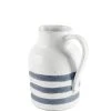 Flash Sale ❤️ Mercana Harmon I Small White Blue Ceramic Jug - 6"W X 7"D X 7"H 😉