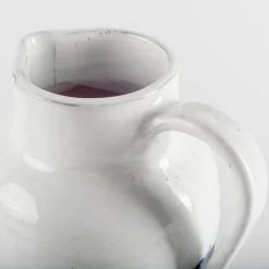 Flash Sale ❤️ Mercana Harmon I Small White Blue Ceramic Jug - 6"W X 7"D X 7"H 😉 -Mercana Shop Mercana Harmon I Small White Ceramic Vase bd5cb128 a6bc 47f7 aa29 66accae1e231