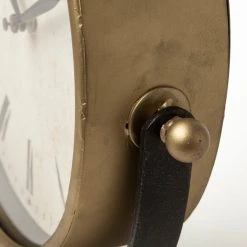 Deals ✨ Mercana Houston Gold Metal Half Moon Base Table Clock - 4.0L X 12.0W X 13.0H 🛒 -Mercana Shop Mercana Houston Gold Metal Half Moon Base Table Clock 5