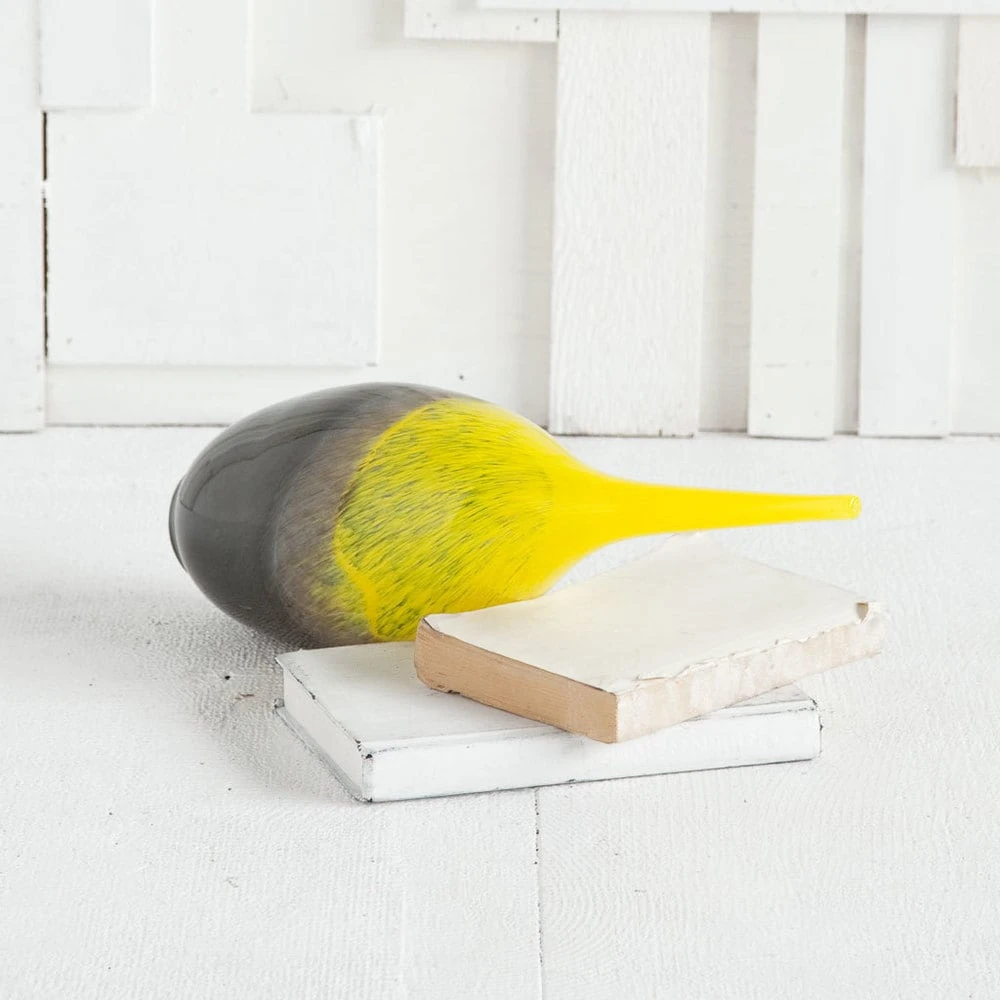 Cheap โ๏ธ Mercana Jasse Yellow & Gray Ombre Glass Vase ๐ 3 Cheap โ๏ธ Mercana Jasse Yellow & Gray Ombre Glass Vase ๐ - Image 3