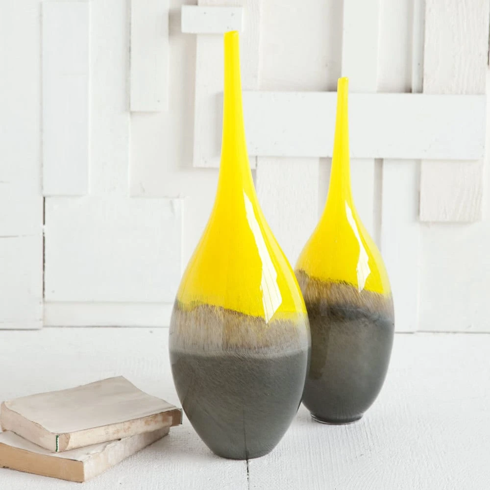 Cheap โ๏ธ Mercana Jasse Yellow & Gray Ombre Glass Vase ๐ 10 Cheap โ๏ธ Mercana Jasse Yellow & Gray Ombre Glass Vase ๐ - Image 10
