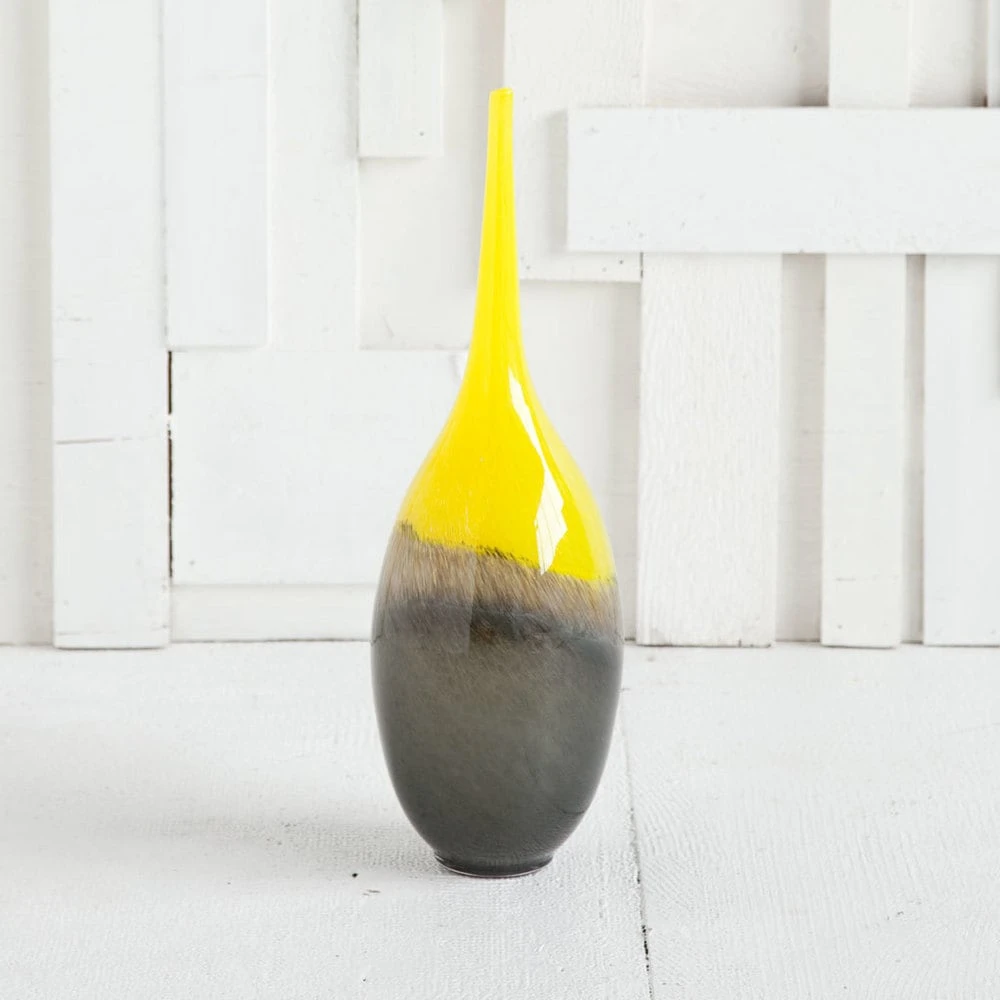 Cheap โ๏ธ Mercana Jasse Yellow & Gray Ombre Glass Vase ๐ 1 Cheap โ๏ธ Mercana Jasse Yellow & Gray Ombre Glass Vase ๐