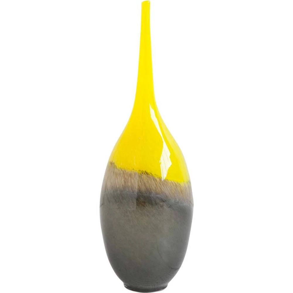 Cheap โ๏ธ Mercana Jasse Yellow & Gray Ombre Glass Vase ๐ 2 Cheap โ๏ธ Mercana Jasse Yellow & Gray Ombre Glass Vase ๐ - Image 2