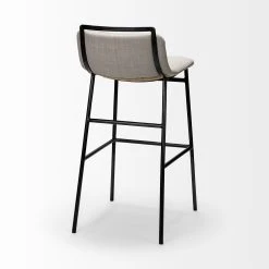 Cheap 🎁 Mercana Kavalan 36" Cream Upholstered Seat Black Metal Base Stool 🧨 -Mercana Shop Mercana Kavalan 3622 Cream Upholstered Seat Black Metal Base Stool 3